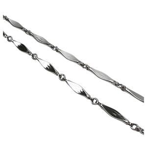 Sarah Coventry Necklace Silver Tone Bar Chain 30 Inch Classic Fashion Minimalist